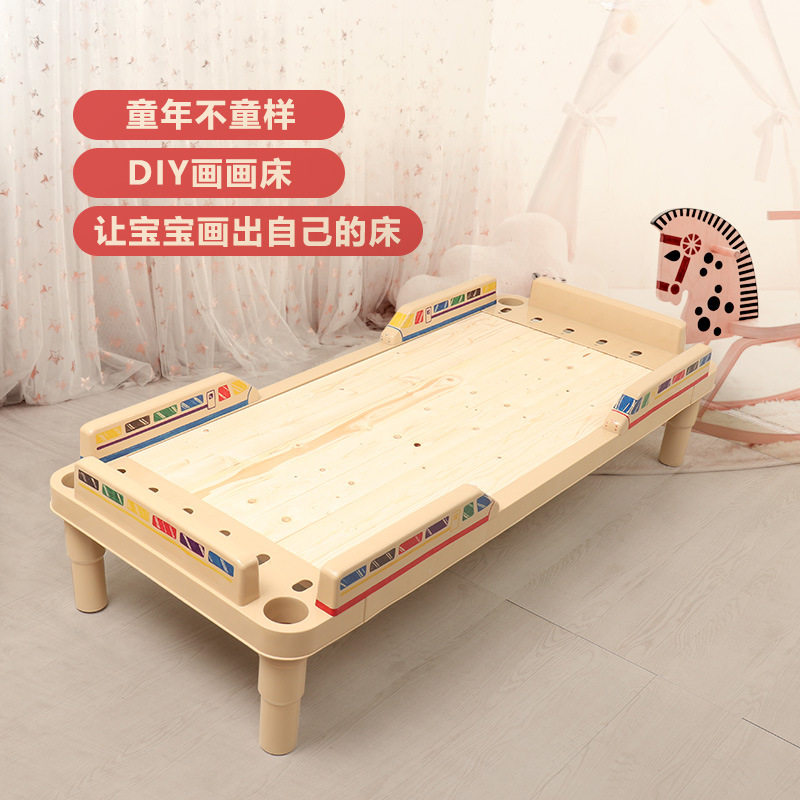 幼儿园加厚单人折叠午睡床