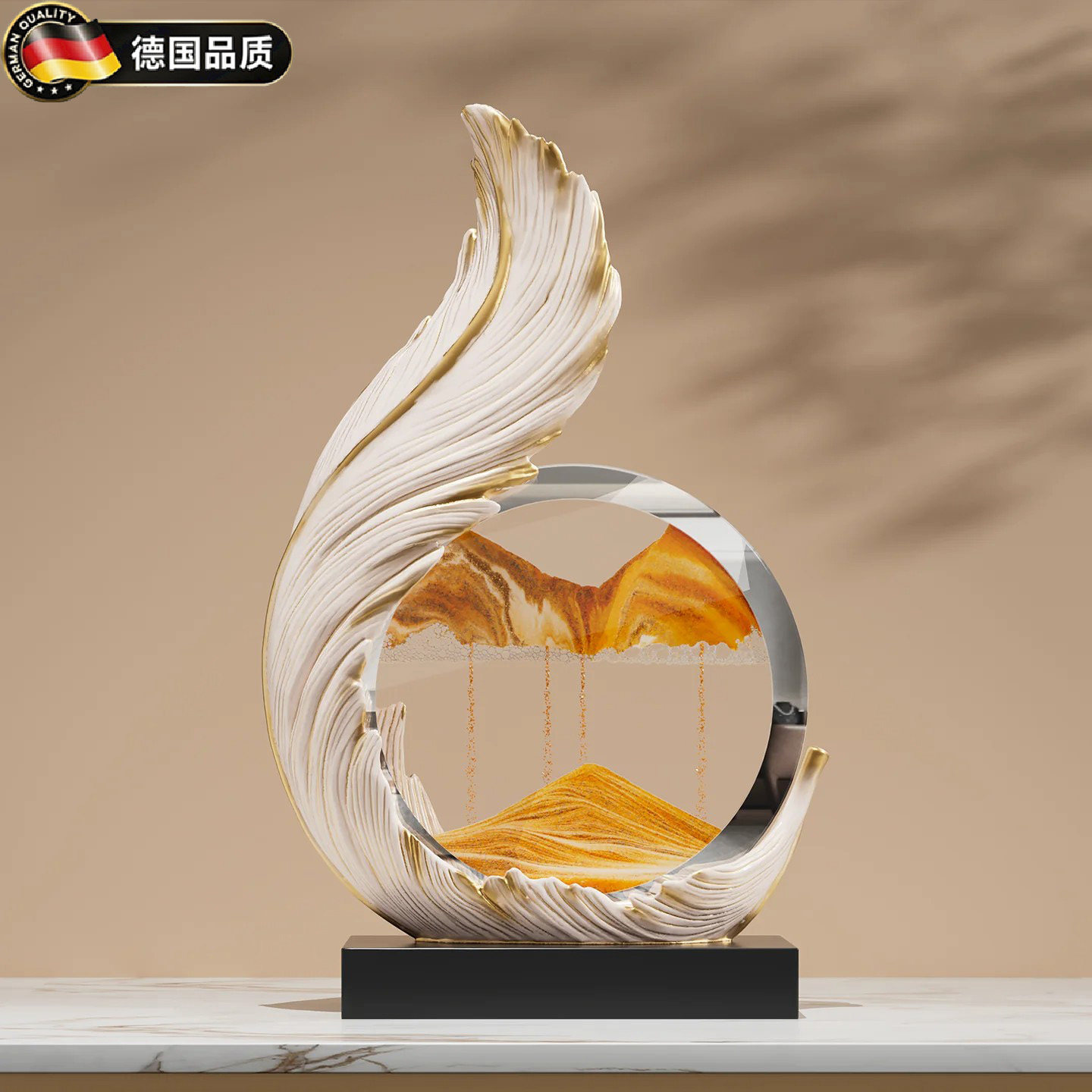 风生水起流沙画酒柜装饰品摆件
