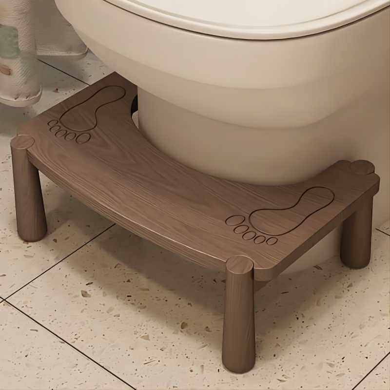 冬木实木马桶脚凳家用蹲坑神器厕所卫生间坐便器垫脚凳子儿童脚踩