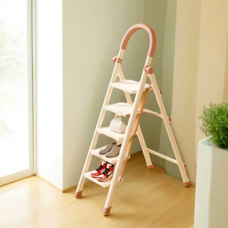 仙彩梯子家用折叠人字梯伸缩加厚四五步多功能防滑楼梯室内都市风