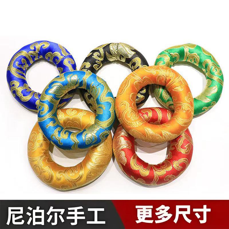 尼泊尔钵垫圈缝制佛音钵瑜伽碗垫子颂钵馨底座垫圈配件钵垫