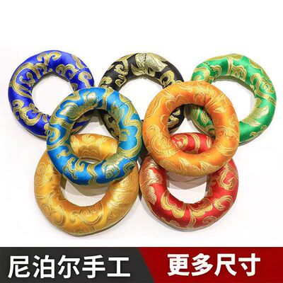 尼泊尔钵垫圈缝制佛音钵瑜伽碗垫子颂钵馨底座垫圈配件钵垫