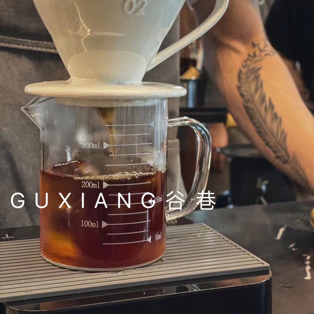 加厚高硼硅玻璃刻度量杯手冲式咖啡分享壶简约铅耐热玻璃大容量