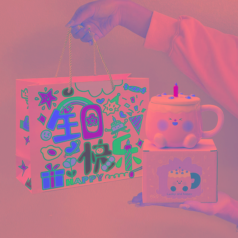 蛋糕杯子女生生日礼物送闺蜜高颜值潮流创意可爱水杯女孩实用礼