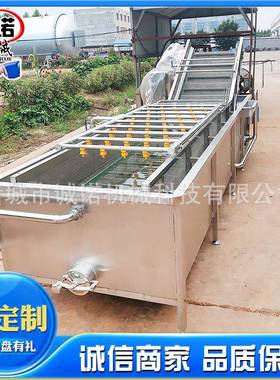 自动菜椒子椒洗秋葵去泥沙洗PLO菜机器设 紫备茄辣子汽柿浴气泡清