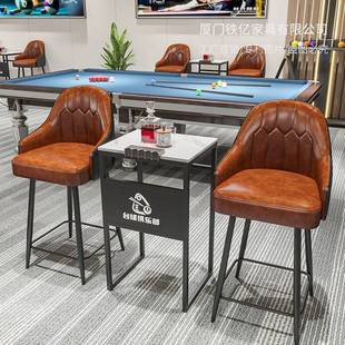 小型观球椅台球沙发桌球房台球厅休息区高脚椅台球室茶几桌椅组合