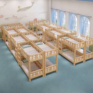 学校宿舍双层床实木上下床小学生托管班午休床幼儿园上下铺实木床