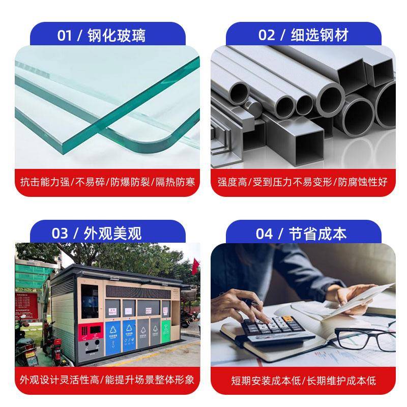 厂家直销移垃动环区卫垃圾房小户外智能圾分类房垃圾分款式尺类亭