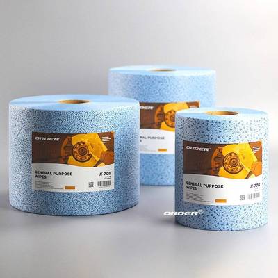 ORDER 重油擦拭布 工业擦拭纸木浆PP大卷装 吸油布表面处理擦机布