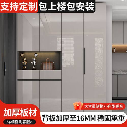 鞋柜家用门口玄关柜一体靠墙入户客厅隔断柜轻奢大容量储物柜
