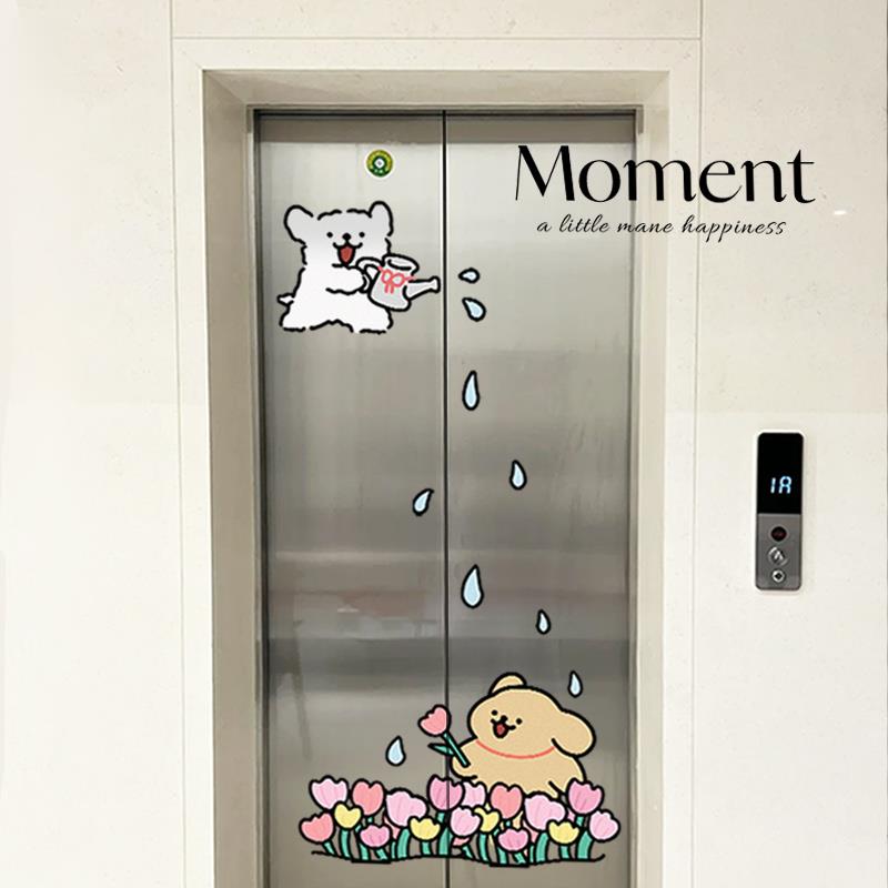 春日来信新家氛围感好物电梯门贴纸高级感电梯入户门口装饰贴画