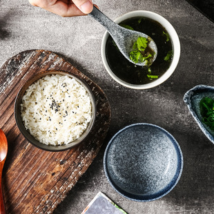 日式米饭碗陶瓷复古汤碗盖饭碗餐具拉面碗汤碗家用餐厅创意法海碗