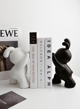 创意兔子书端装饰品客厅可访问的豪华高端入口电视柜陶瓷桌面书端