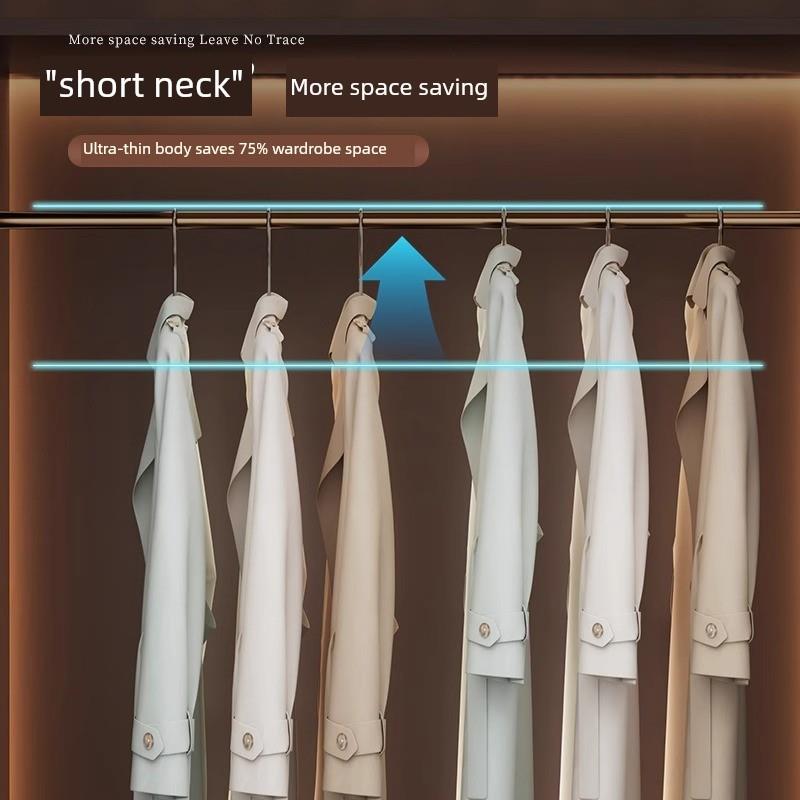 集束短领衣架，无标记，防滑，防肩角晾衣，节省空间的组织者专用