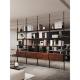 意大利极简主义书架办公室主设计隔板储物架客厅落地式 铁质书架全