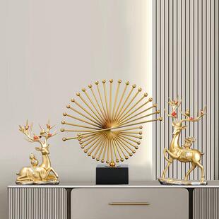 客厅电视柜摆件家里轻奢高档地台面酒柜装饰品入门入户玄关家居鹿