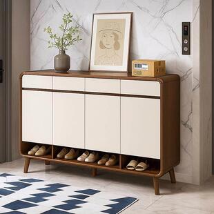 鞋柜收纳一体靠墙入户室内家用2025新款门口室外走过道电梯口鞋架