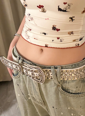 腰带女美式y2k个性辣妹高级感百搭装饰配牛仔裤子2026新款宽皮带