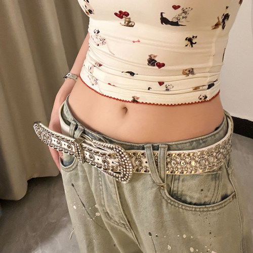 腰带女美式y2k个性辣妹高级感百搭装饰配牛仔裤子2026新款宽皮带