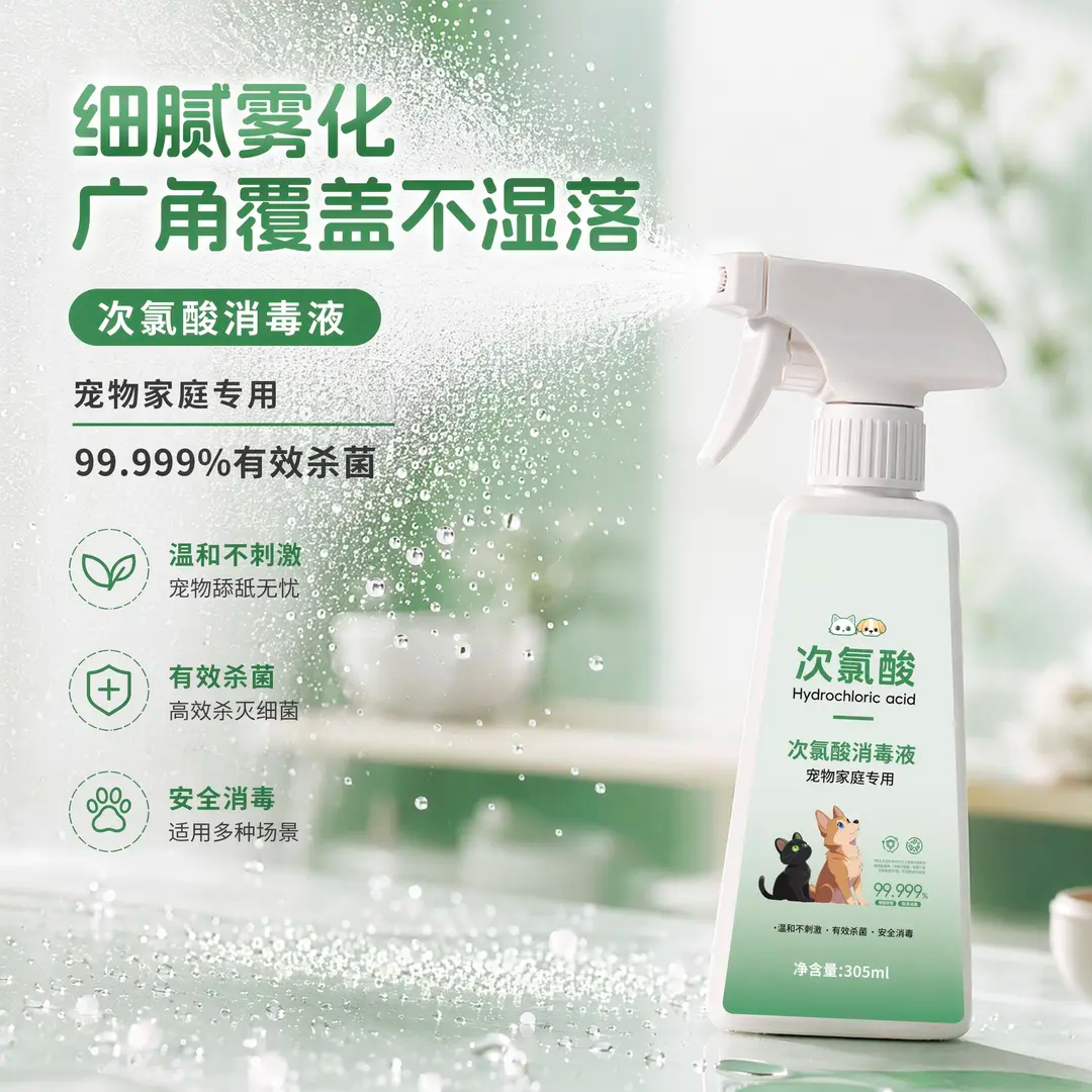 次氯酸消毒液守护萌宠净享自然