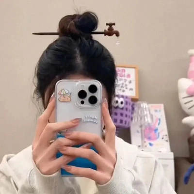 【爱宝】个性创意水龙头发簪女新
