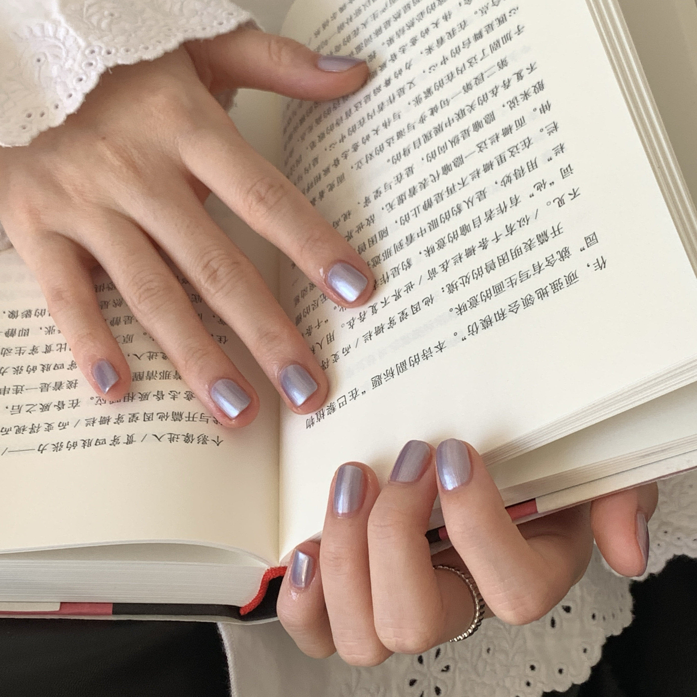 这高级的绸缎！Twomoons水性指甲油免烤味道小 S317海王星紫