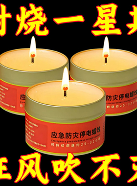 应急防灾蜡烛家用停电紧急照明蜡烛无烟户外露营照明蜡烛