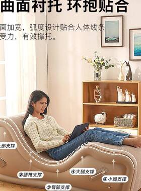 充气座休沙发情侣运动亲F97M96SJ密椅室发内闲懒人沙发气垫躺椅便