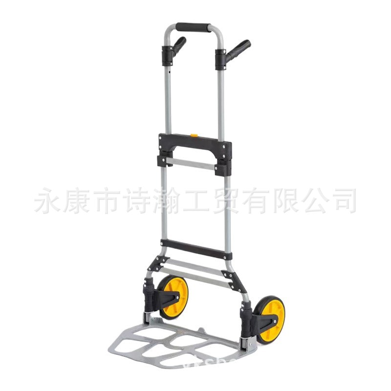 重型静音折叠两轮铁管手推车