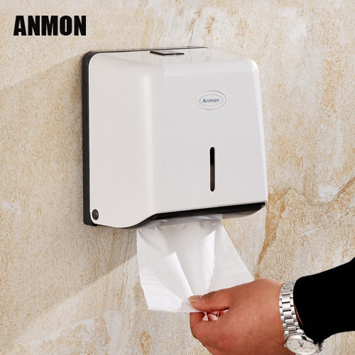 Anmon卫生间防水厕纸盒塑料小卷筒纸巾架厨房擦手纸盒卷纸盒图片
