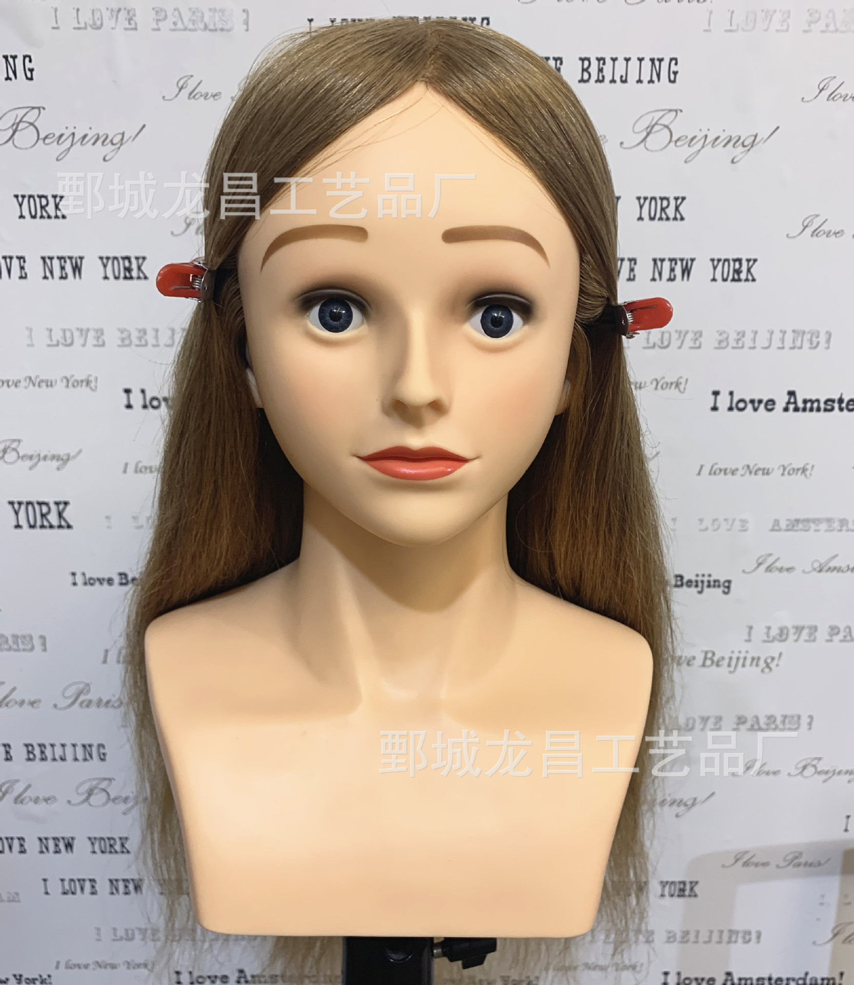 22英寸全人发两区植发半身头模
