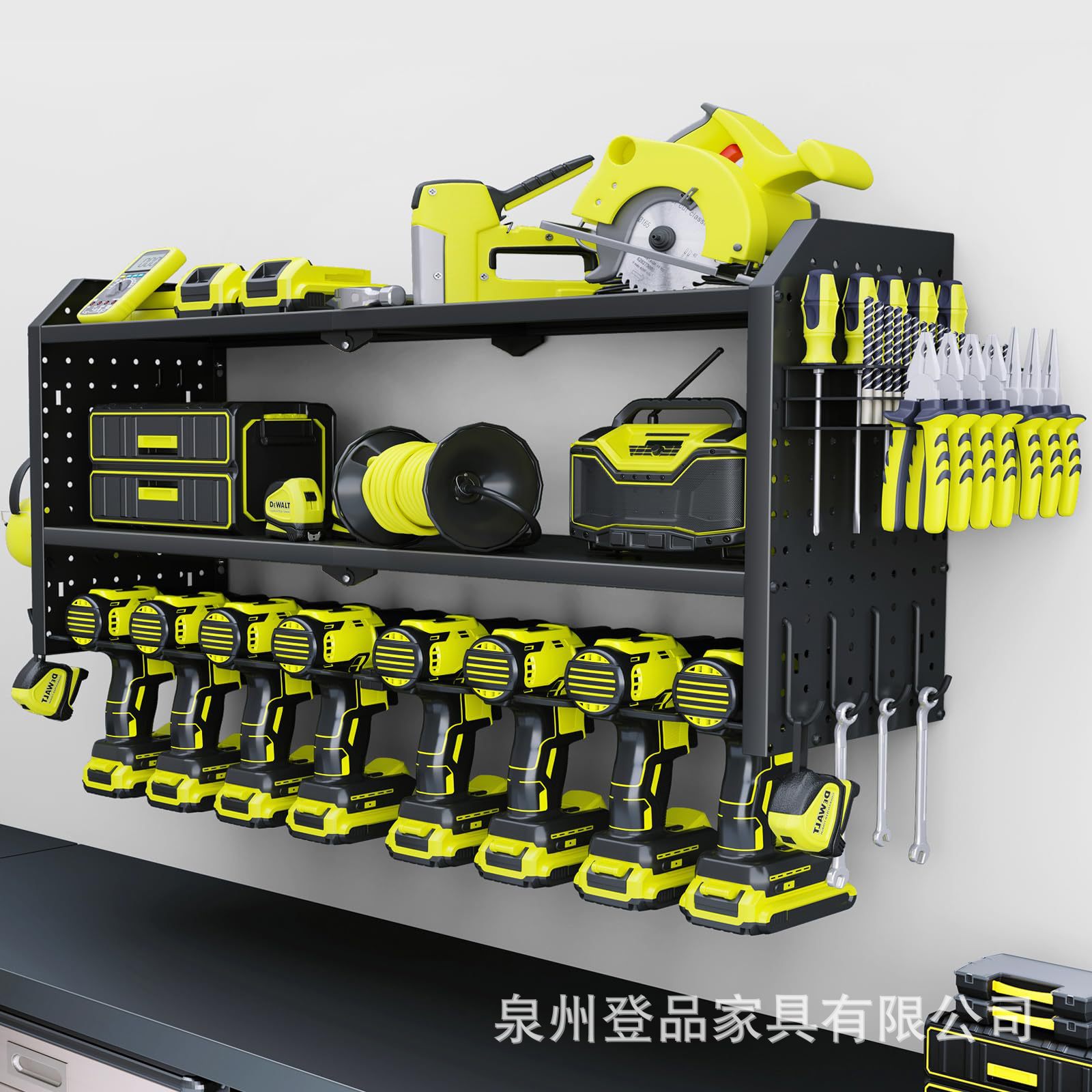 车库重型壁挂可折叠工具架
