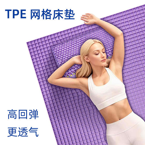 TPE床垫蜂窝凝胶网格片护腰高弹榻榻米果冻鸡蛋拆洗席梦思记忆棉