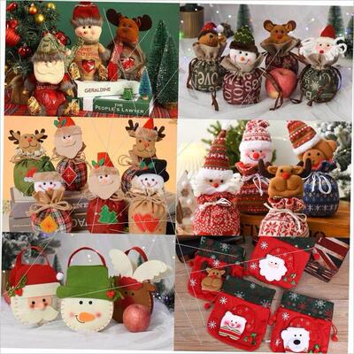 Christmas gift bag Christmas candy bag Peace fruit bag