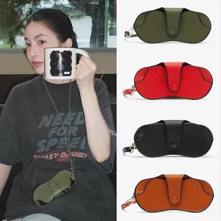 2025新款皮革眼镜包 挂脖墨镜太阳眼镜收纳包旅行眼镜便携套