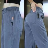 裤 莱赛尔天丝男士 新款 潮流夏季 子百搭夏薄 宽松直筒商务2025休闲裤