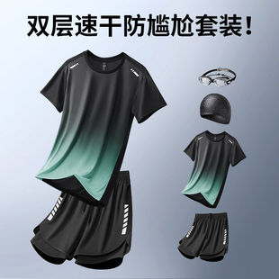 备全套新款 泳衣男士 成人游泳装 防尴尬泳裤 泳帽泳镜泡温泉沙滩 套装