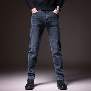 男裤 秋季 长裤 直筒宽松弹力裤 男 男士 子潮流新款 百搭休闲裤 牛仔裤 款