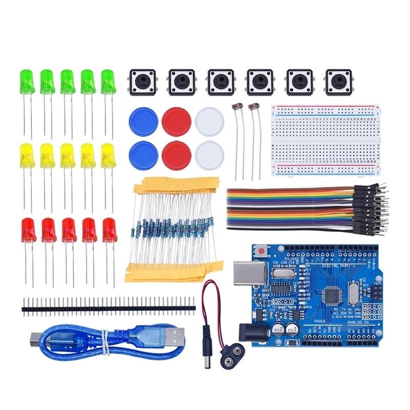 UNO R3开发板套装 简易入门学习套件面包板LED跳线Starter Kit