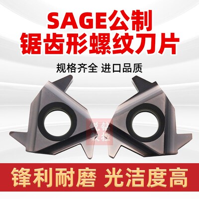 成都锋宜SAGE公制锯齿螺纹刀片16ER 1.5SAGE/22NR3.0SAGETP04