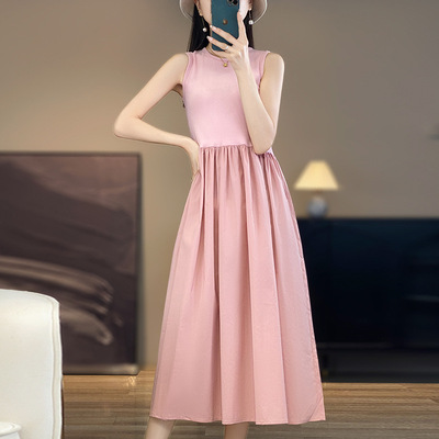 2024春夏新款纯色高腰百