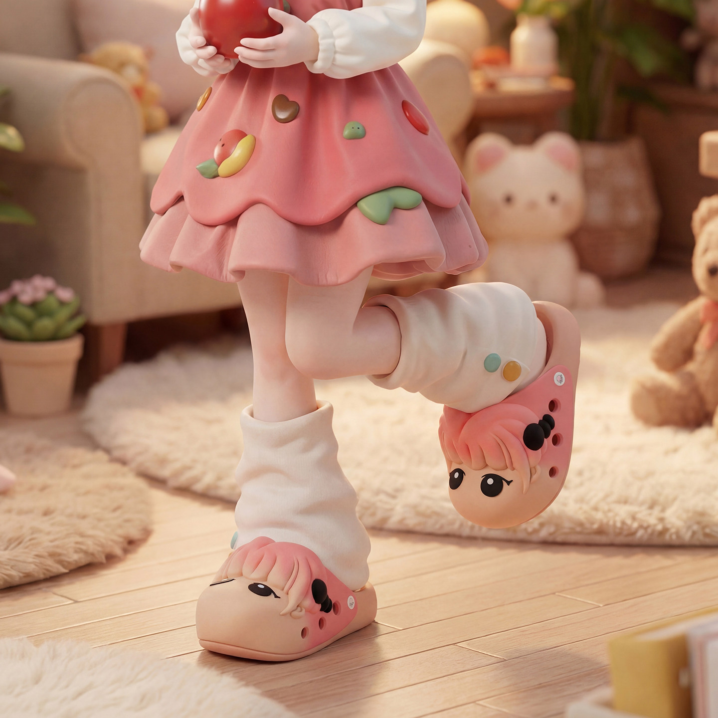 可爱卡通公主风亲子拖鞋女居家室内防滑软底可外穿抗菌防臭洞洞鞋,居家布艺,居家亲子拖鞋,淘宝优惠券,粉丝福利购,淘宝优惠卷