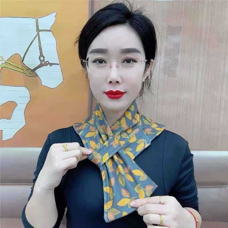 秋冬季德绒保暖护颈围脖套带兜可