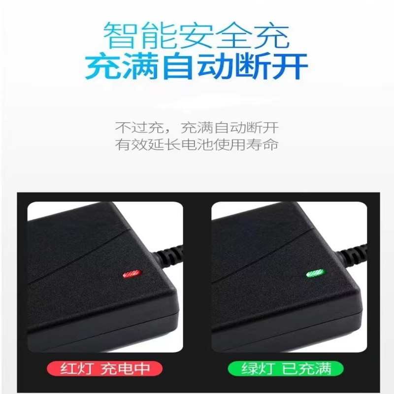 平衡车充电器锂电池快充原装通用24V36V42V54V63V2A三孔插头