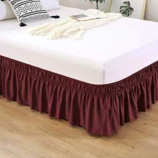 床面围裙防滑床裙不带遮丑酒店宾馆床罩松紧单件床笠裙加厚床欧式