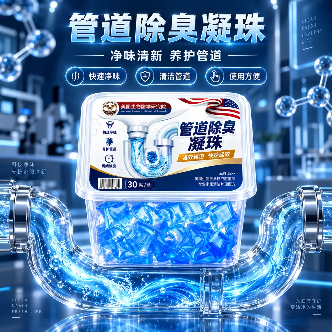 美国生物医学研究院管道除臭凝珠