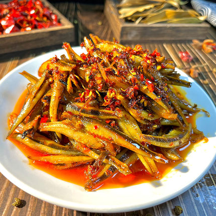 湖南特产零食 香辣味小鱼仔 即食鱼零食湖南小鱼干办公室休闲零食
