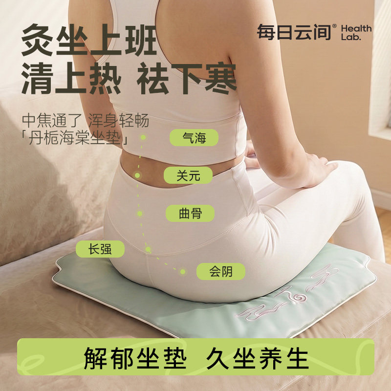 每日云间艾灸坐垫空调房蒲团热敷护腰臀办公室艾草加热坐灸垫