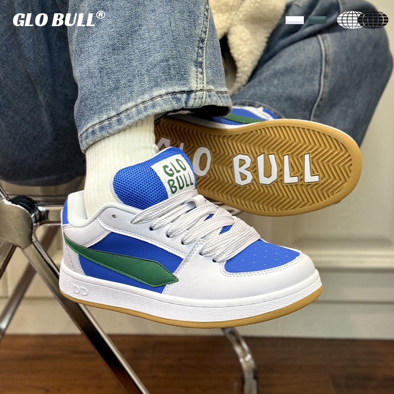 GLO BULL秋冬新款潮流拼色面包鞋男女同款厚底增高板鞋休闲百搭鞋