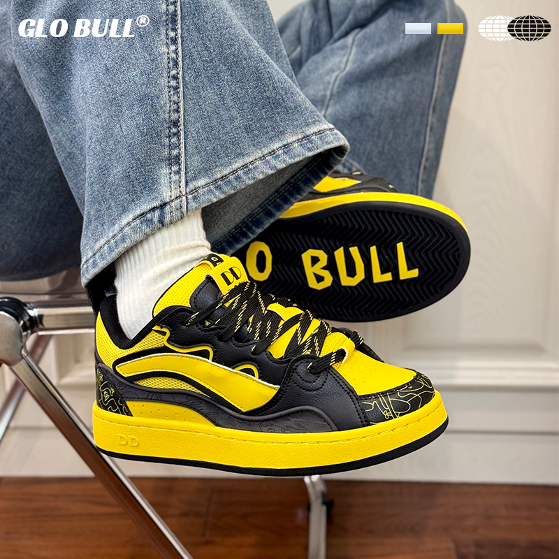 GLO BULL板鞋女鞋四季款休闲鞋情侣运动鞋女鞋子潮流百搭厚底鞋